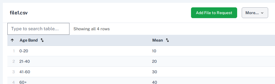 Add file to request button